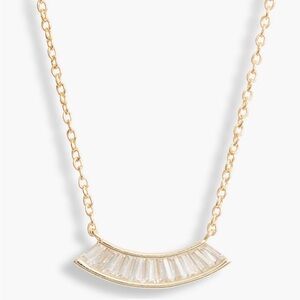 Argento Vivo | Gold-Plated Sterling Silver Baguette Necklace - 16-18”